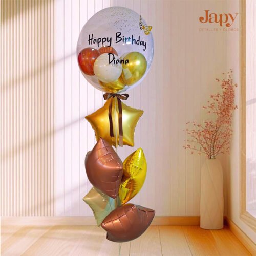 Arreglo de globo con helio personalizado