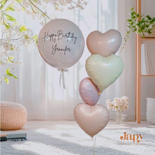 Arreglo de globo con helio personalizado