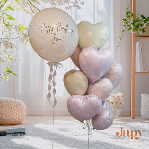 Arreglo de globo con helio personalizado