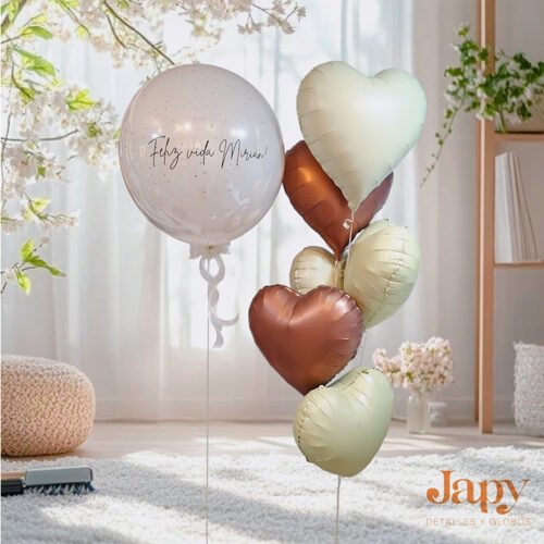 Arreglo de globo con helio personalizado