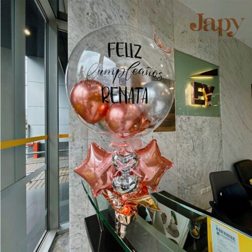Arreglo de globo con helio
