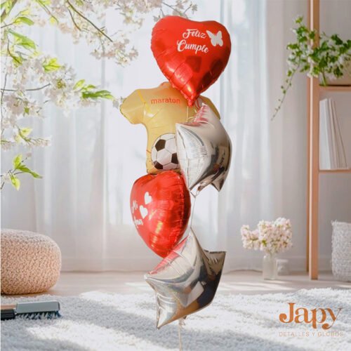 Arreglo de globos con helio