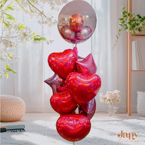Arreglo de globos con helio