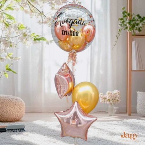 Arreglo de globos con helio