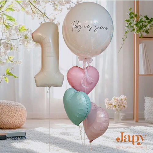 Arreglo de globo con helio personalizados